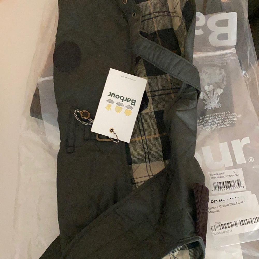 Green Barbour Dog Coat -  medium 🐶